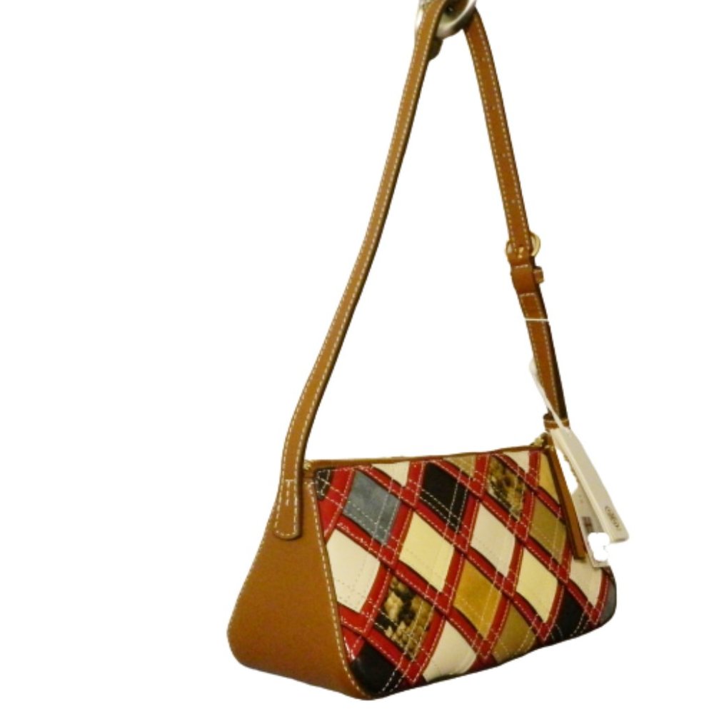 Tory Burch $558 137250 McGraw Patchwork Wedge Shoulder Bag NWT! - Picture 3 of 3